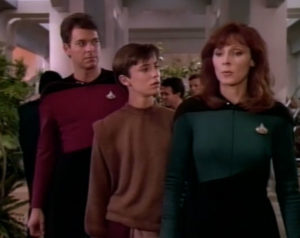 Riker, Wesley and Dr. Crusher