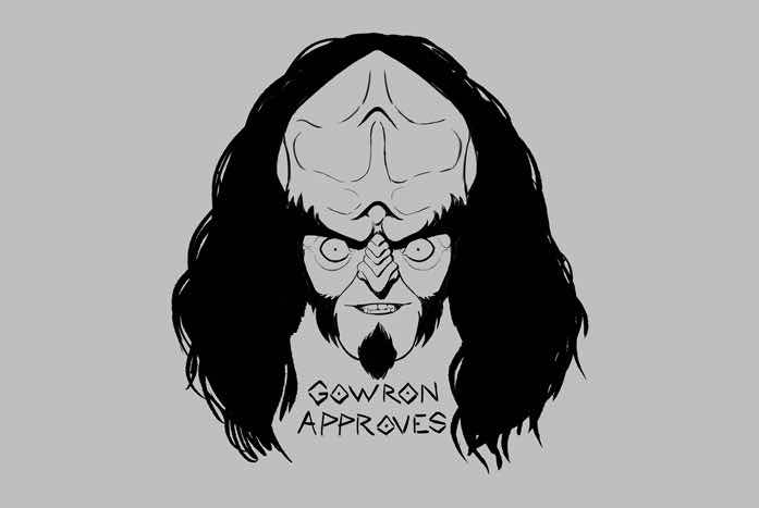 Gowron, as drawn by Barry Kelly.